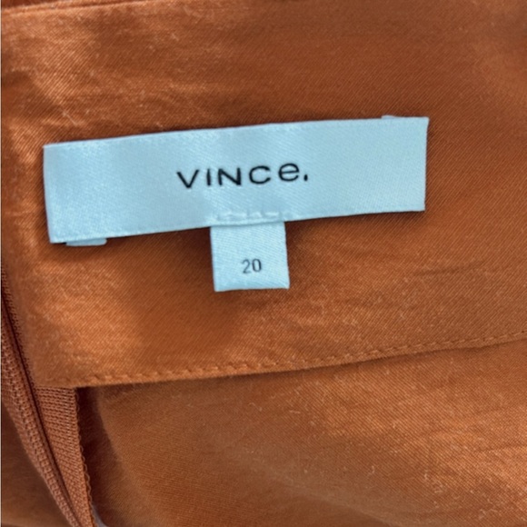 NEW Vince Asymmetric Cascade Drape Midi Skirt in Dark Ginger Rust Plus Size 20 - Picture 6 of 6